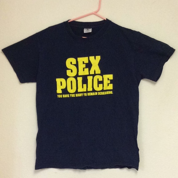 Delta Other - Men’s T-shirt, vintage, Sex police, size M, drk bl